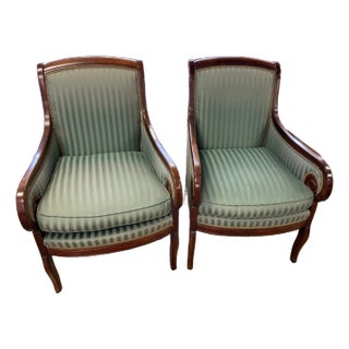 Late 20th Century Empire Style Armchairs - Set of 2 For Sale