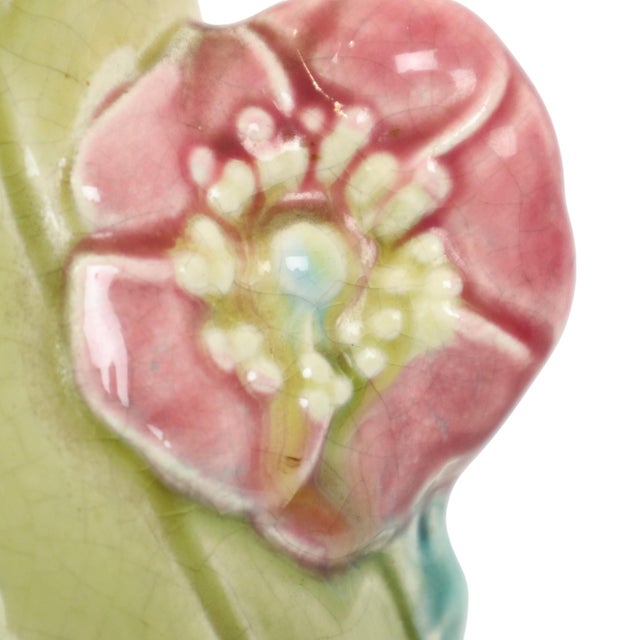 Art Nouveau French Majolica Vase by Gustave De Bruyn, 1890s For Sale - Image 15 of 16