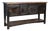 Crafters and Weavers Greenview Sliding Door Console Table - Distressed Black For Sale