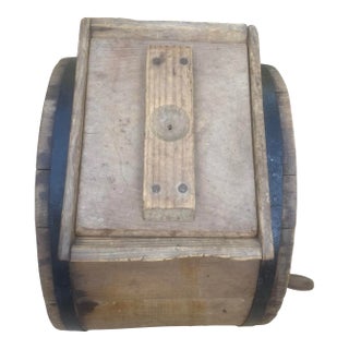 Antique Wood Hand Crank Butter Churn r.d. Dunning Maine Usa For Sale