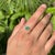 Asian Bezel Set Emerald & Diamond East-West Ring in 14k Yellow Gold Size 6 For Sale - Image 3 of 14