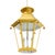 Metal Vintage Chinoiserie Yellow Tole Hanging Lantern Chandelier With Brass Bells For Sale - Image 7 of 13