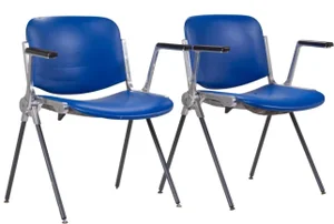 Giancarlo Piretti Royal Blue Chairs - a Pair