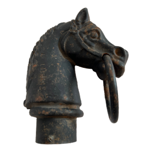 Late 19th Century Cast Iron Horsehead Hitching Post