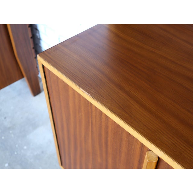 Mid-Century Italian Teak Floor-to-Ceiling Wall Units, 1950s, Set of 2 For Sale - Image 9 of 16