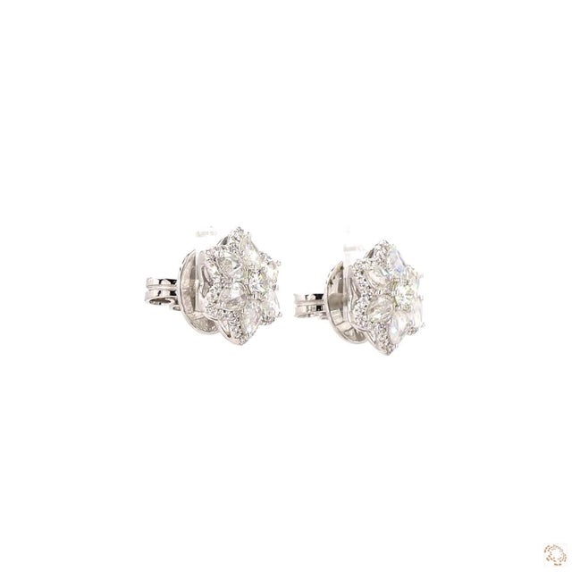 0.54 Carat Diamond Gold Earrings, Pair For Sale - Image 9 of 9