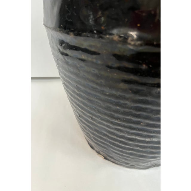 19th Century Large Chinese Black Glazed Shanxi Pot/Vase For Sale In Dallas - Image 6 of 10