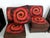 Italian Brown Lounge Chairs with Orange Red Spiral Motifs, 1970s, Set of 4 For Sale - Image 11 of 15