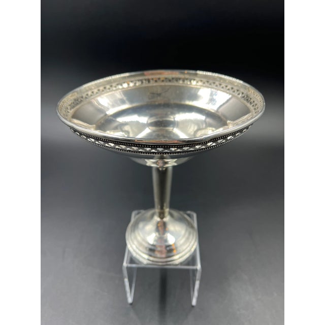 Antique Sterling Silver Compote For Sale - Image 9 of 12