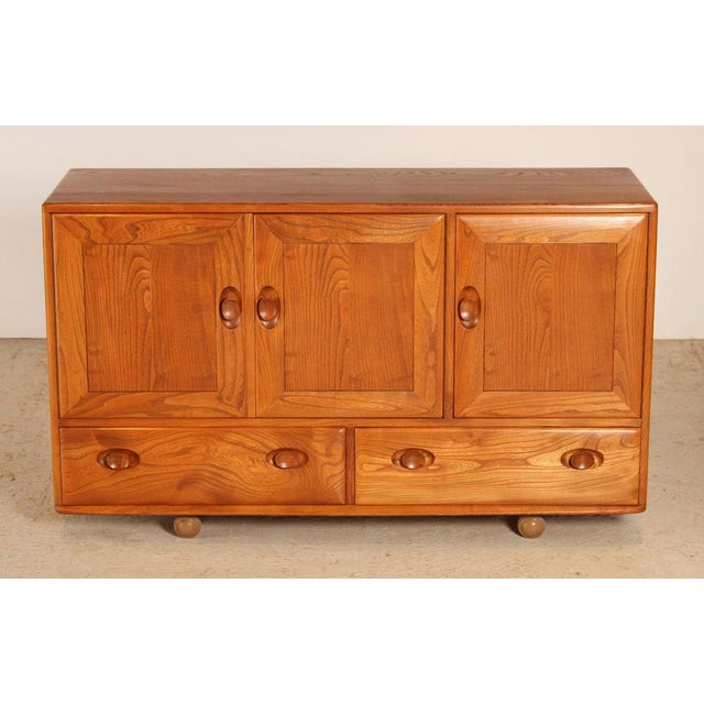 Mid-Century Modern Windsor Elm Sideboard on Casters from Ercol, 1960s For Sale - Image 12 of 12
