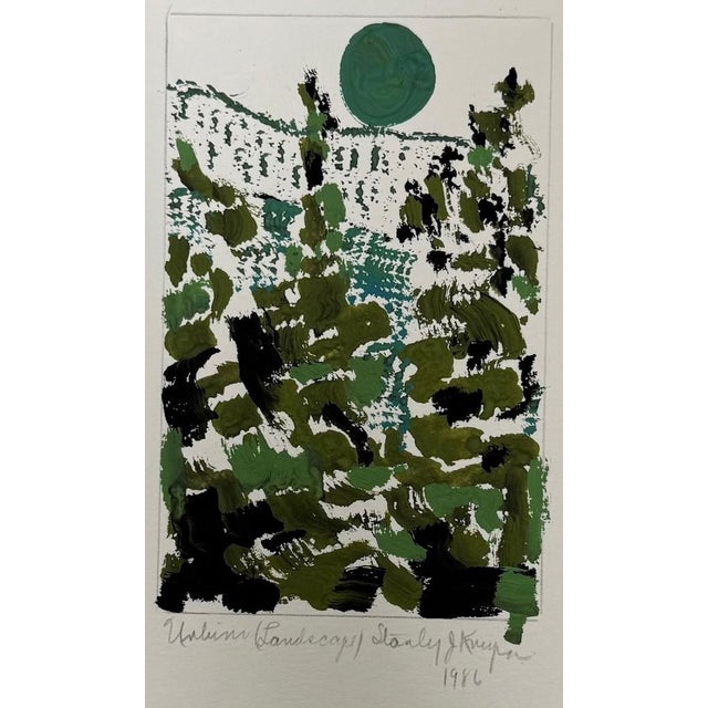 Urbino (Landscape) – Stanley J. Krupa Original Work on Paper, 1986 Gouache on Printmaking Paper | Signed and Dated |...