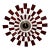 Kenneth Wingard Mid 20th Century Inspired Sunburst Wall Clock For Sale