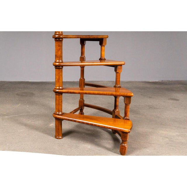 English Style Practical Library Staircase For Sale - Image 11 of 16