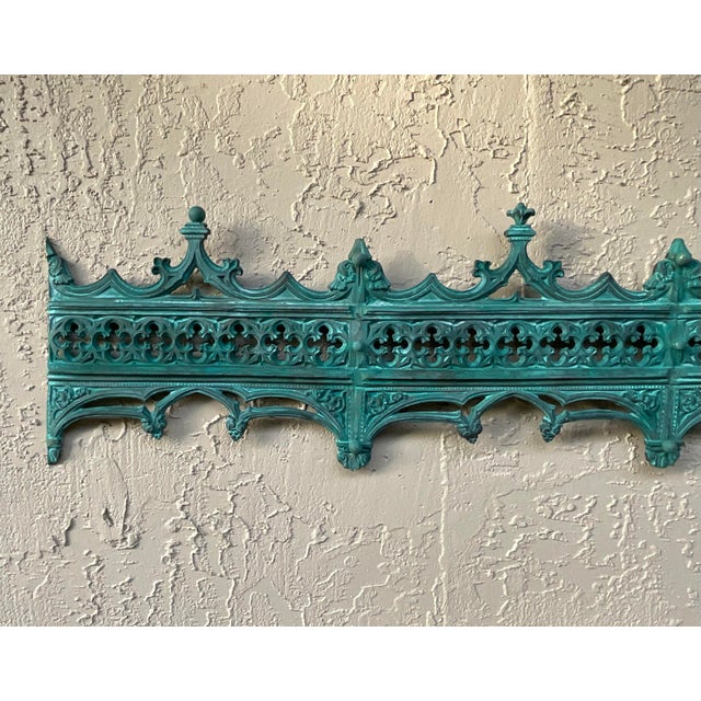 Funky Exquisite Antique Bronze Architectural Wall Hanging For Sale - Image 13 of 18