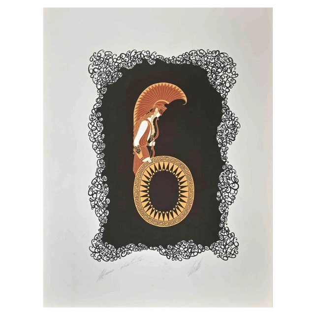 Erté, Le 6, Lithograph, 1968 For Sale