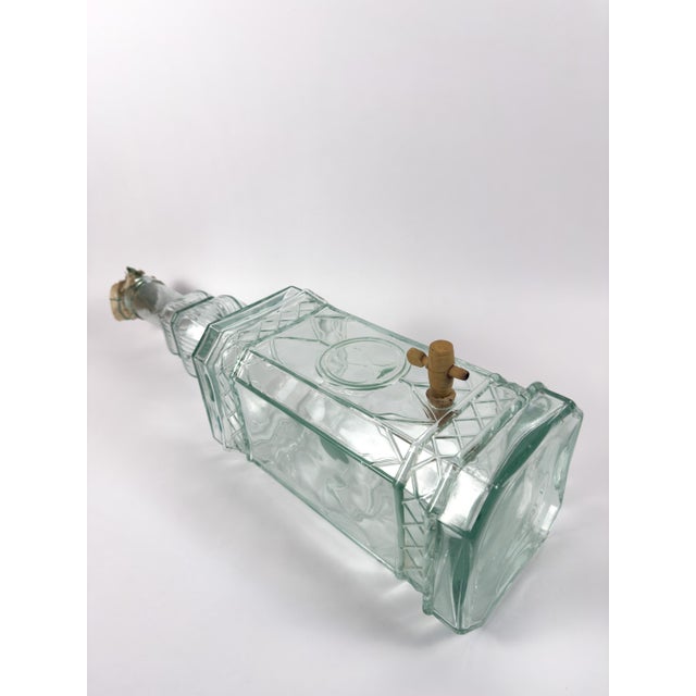 Antique French Mold-Blown Glass Liquor Fountain With Wooden Spigot, Circa 1900 For Sale - Image 18 of 18