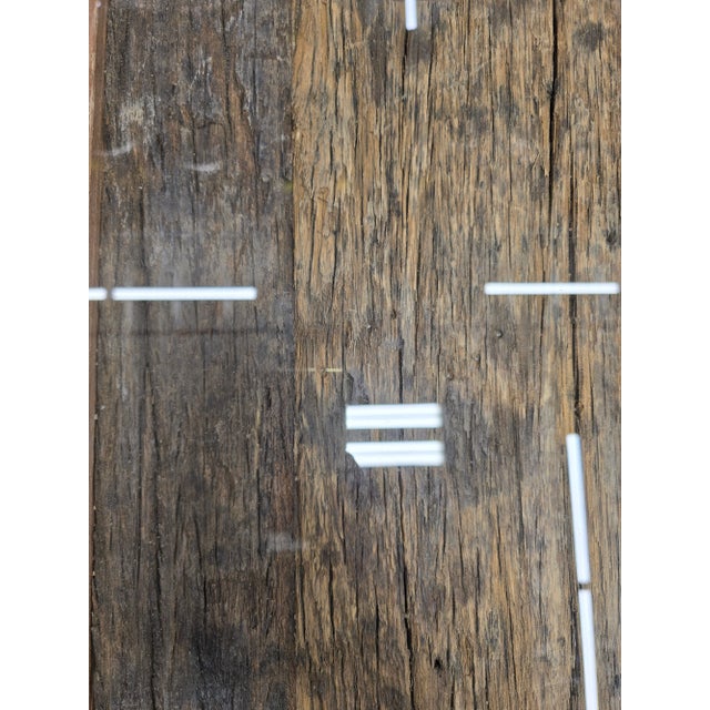Solid Reclaimed Wood Coffee Table With Glass Top For Sale - Image 4 of 8