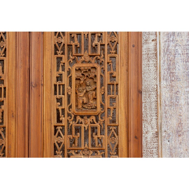 Shanxi Carved Cedar Screen, Set of 3 For Sale In Los Angeles - Image 6 of 10