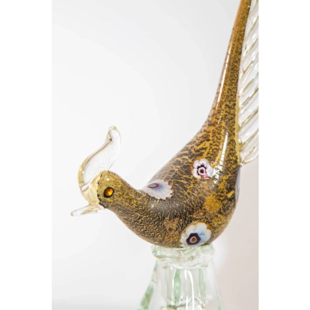 Mid 20th Century Italian Murano Art Glass Pheasant Bird Sculpture 1960s For Sale - Image 5 of 12