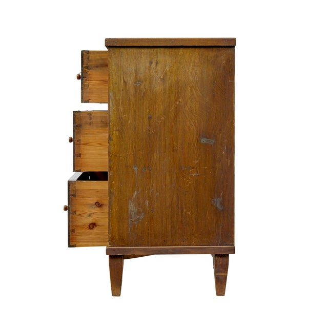 Rustic Traditional Swedish Painted Chest of Drawers, 1850 For Sale - Image 3 of 9