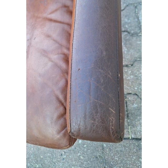 Mid-Century DS 201 Armchairs in Cognac-Colored Cowhide Leather by Robert Haussmann for De Sede, 1960s, Set of 2 For Sale - Image 14 of 15