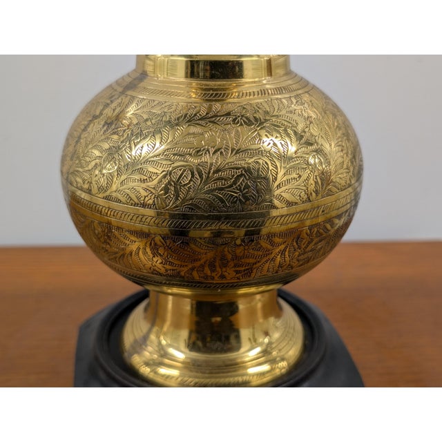 Mid 20th Century Asian Style Brass Table Lamp For Sale In Washington DC - Image 6 of 6
