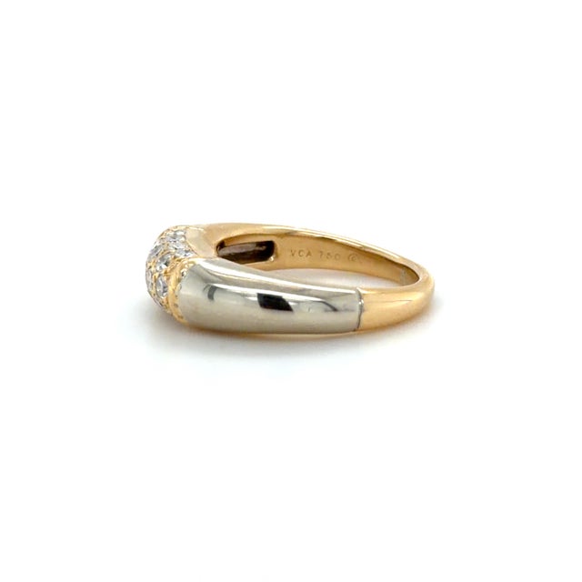 Van Cleef & Arpels Vintage Van Cleef & Arpels, Diamond "Philippine" Ring, 18k Yellow and White Gold, Size 6.5 For Sale - Image 4 of 9