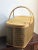 1960s Mid-Century Modern Raffia Picnic Basket For Sale - Image 4 of 13