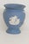 Neoclassical Wedgwood Small Blue Jasperware Vase Neoclassical Motif Winged Horse Cherub 4739b For Sale - Image 3 of 10