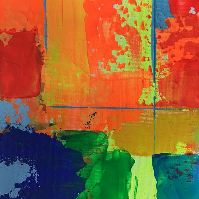 Acrylic on 8” by 8”. Canvas Panel. Artist signed on the back side with S. Stilgenbauer (CA Artist Stephen Stilgenbauer)....