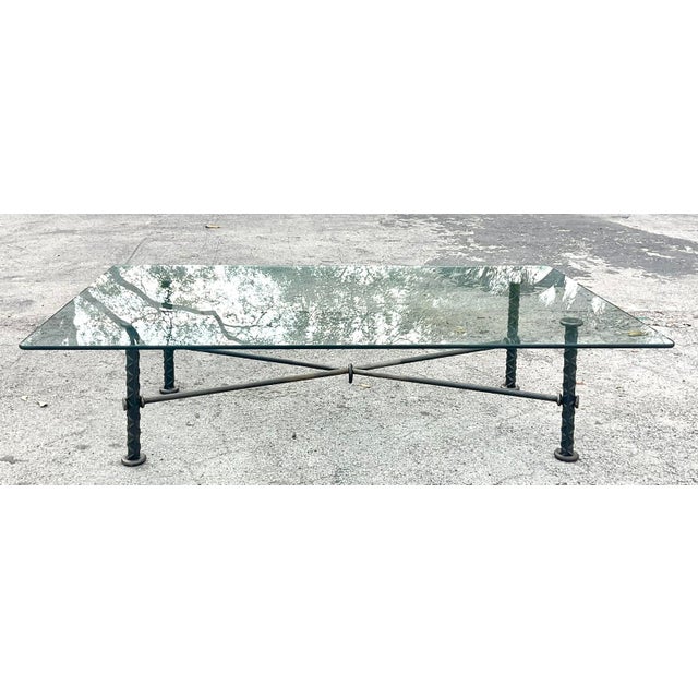 Industrial Vintage Boho Signed Ilana Goor Rebar Coffee Table For Sale - Image 3 of 10