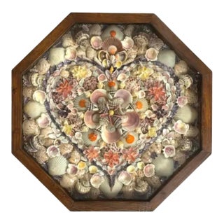 Vintage Sailor's Valentine Shadow Box For Sale