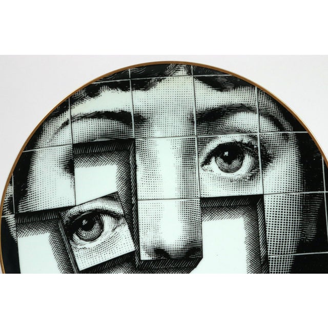 Mid-Century Modern Piero Fornasetti Rosenthal Porcelain Plate, Temi E Variazioni, Motiv 33, With Original Box For Sale - Image 3 of 12