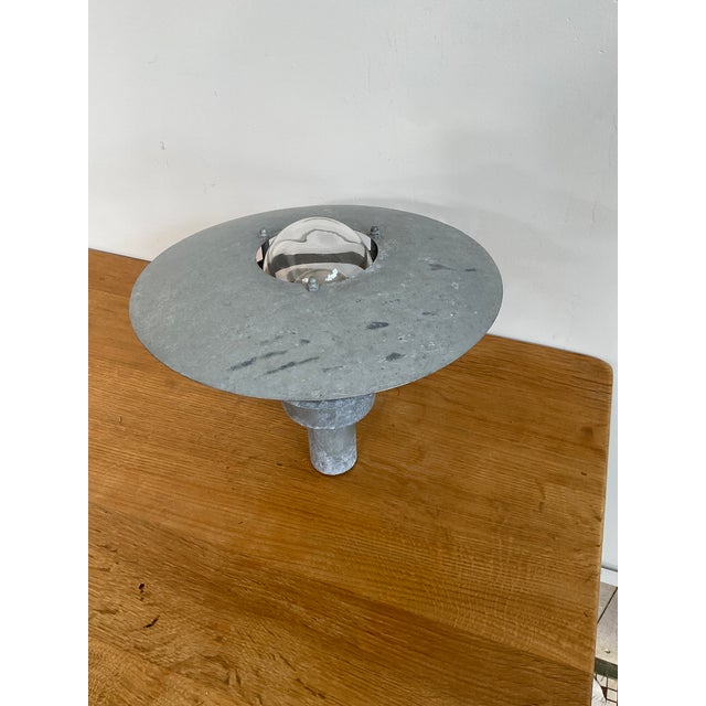 Late 20th Century Late 20th Century Nordlux 'Pheonix' Galvanized Steel Outdoor Sconce With Glass Shade For Sale - Image 5 of 8