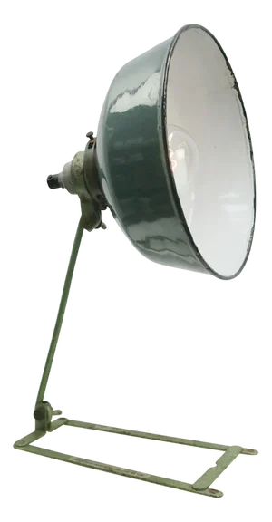 Vintage Industrial Green Metal Petrol Enamel Table Desk Light