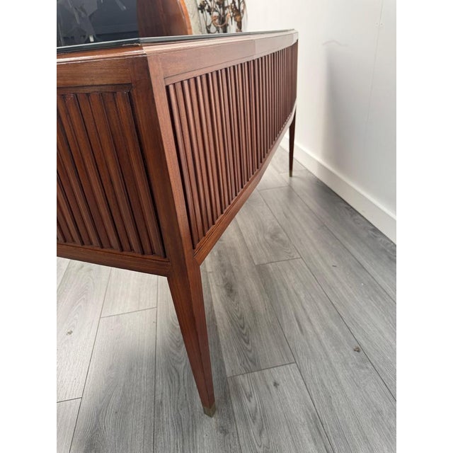 Semi-Curved Desk attributed to Paolo Buffa by Paolo Buffa, 1950s For Sale - Image 9 of 10