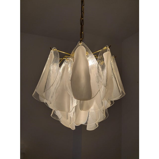 Mid-Century Modern Italian Murano Glass Chandelier, 1960s For Sale - Image 9 of 11