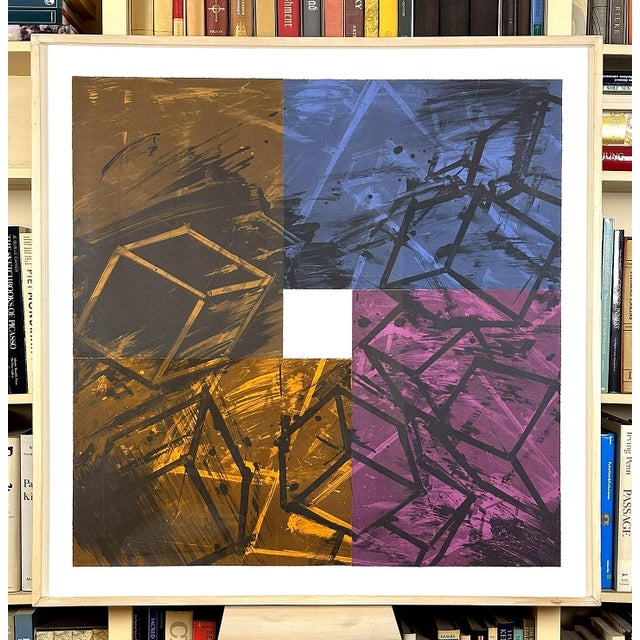 Mel Bochner First Color Quartet 1990 Original Lithograph, Framed For Sale - Image 13 of 13