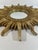 1960s Vintage 1960s French Style 16.5" Gilded Sunburst Wall Mirror For Sale - Image 5 of 15