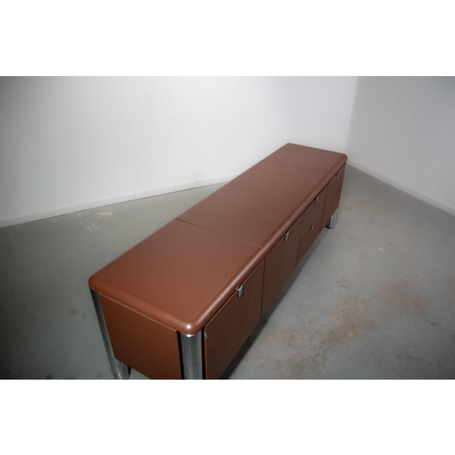 No. 3076 Credenza in Vitello Leather from KnollStudio, 1988 For Sale - Image 6 of 17
