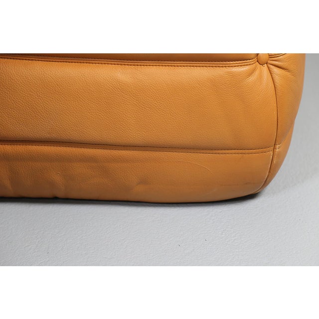 Cognac Leather Togo Sofas by Michel Ducaroy for Ligne Roset, 2010s, Set of 4 For Sale - Image 11 of 18