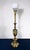 1950s Complete Stiffel Brass Torchiere With Original Waffle Weave Diffuser, Original Drum Shade and Finial For Sale - Image 5 of 13