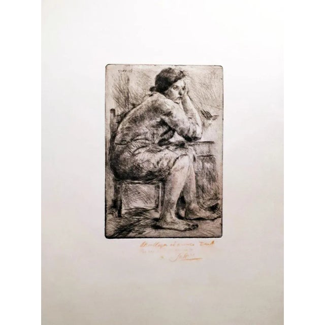 Hot Housekeeper - Original Etching and Drypoint by A. Soffici - 1957 1926 For Sale - Image 3 of 3