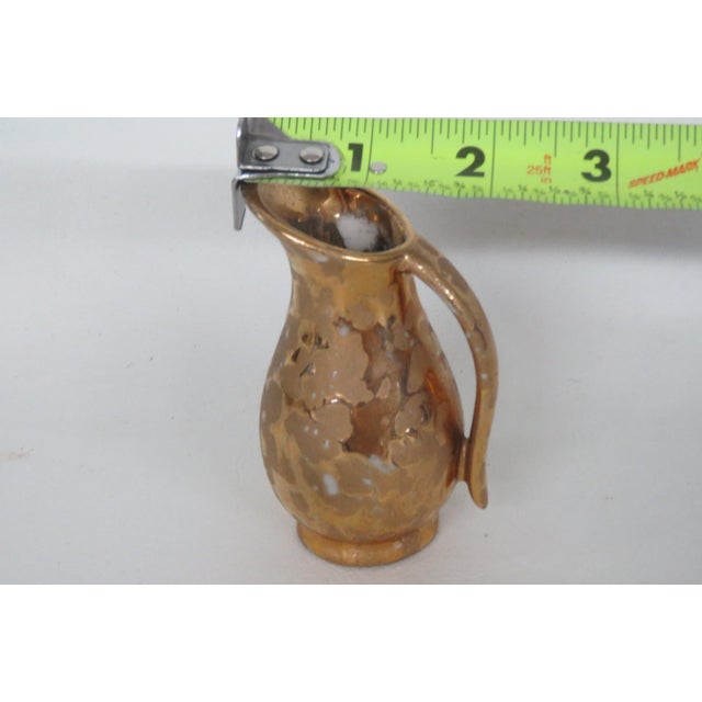 Dixon Art Studios Mid Century 22k Weeping Gold Miniature Pitcher Bud Vase 4973b For Sale In Miami - Image 6 of 10