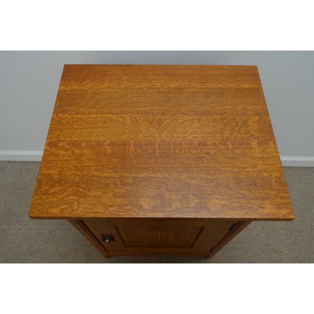Stickley Arts & Crafts Mission Oak Harvey Ellis Nightstand Bedside Table For Sale In Philadelphia - Image 6 of 12