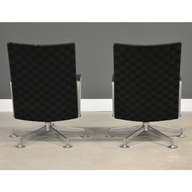 Chrome and Black Leather Lounge Chairs by Davis Furniture - A Pair For Sale - Image 11 of 11