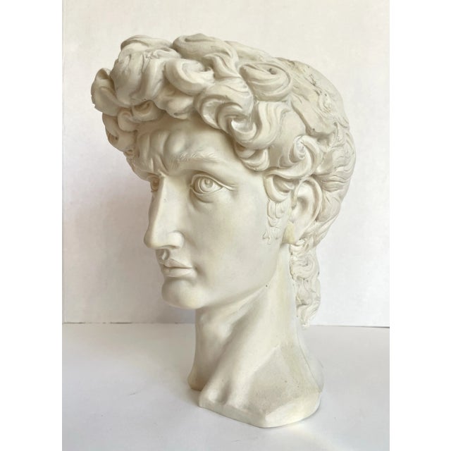 Here is a wonderful bust of Michelangelo's David. The piece is made from a poly-resin but it looks like carved stone. It...
