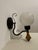 Vintage Opal Glass Globe Wall Lamp with Wood Detail, Europe, 1970s For Sale - Image 10 of 16
