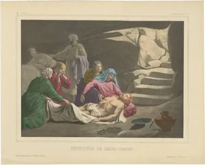 Dezobry et E. Magdeleine, Print No. 37 The Burial of Jesus Christ, 1840, Paper