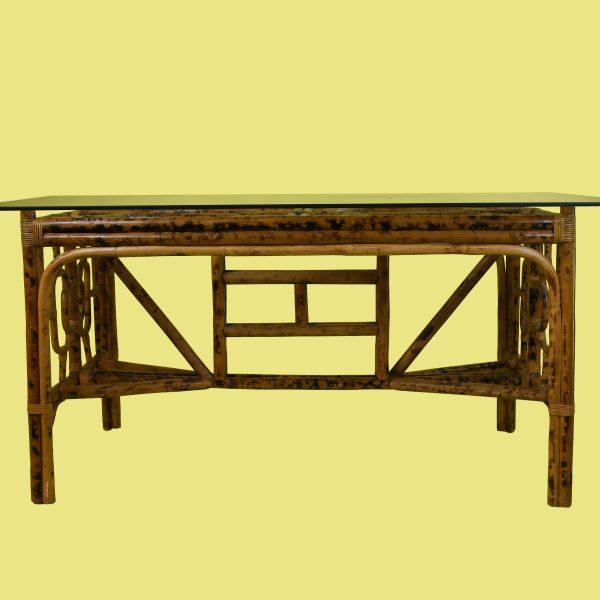 Gather in style with this stunning British Colonial burnt bamboo dining set, bringing timeless elegance and tropical...